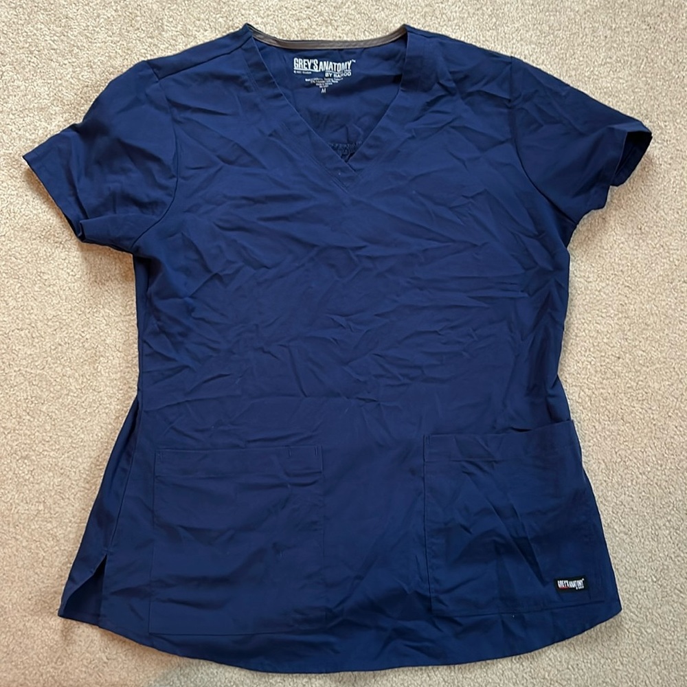 Grey’s Anatomy Women’s Navy 2 Pocket Scrub Top